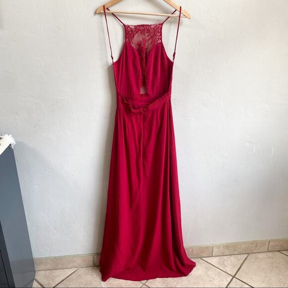 NWT NBD Stephania‎ Red Lace Maxi Dress - Picture 5 of 9